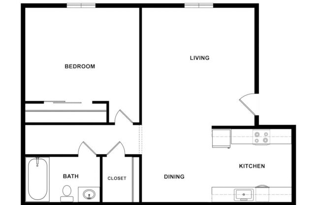 1 bed, 1 bath, 621 sqft, $1,325