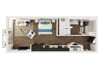 Studio, 1 bath, 562 sqft, $1,875