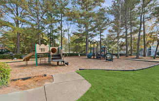 Community Playgrounds at Lake Cameron Apartments located in Apex, NC.