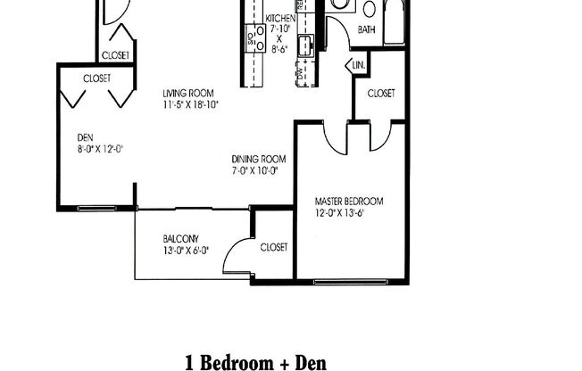 1 bed, 1 bath, 793 sqft, $1,726