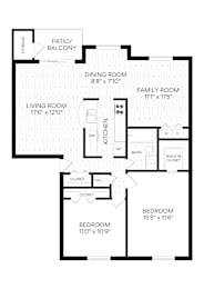 2 beds, 1 bath, 1,005 sqft, $1,933