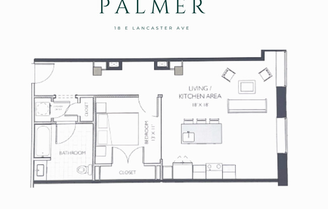 1 bed, 1 bath, 764 sqft, $1,763, Unit 115