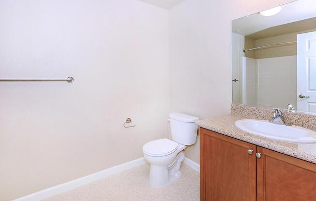 We have contemporary style bathrooms here at Boulder Creek