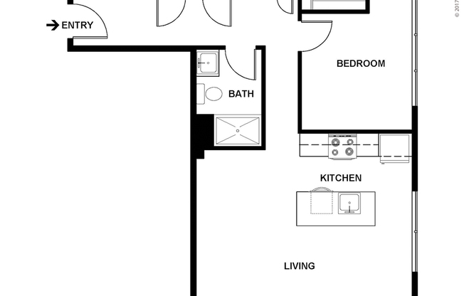 1 bed, 1 bath, 760 sqft, $1,670