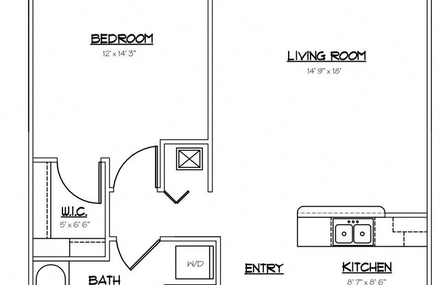 1 bed, 1 bath, 720 sqft, $1,075