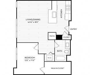1 bed, 1 bath, 736 sqft, $2,410