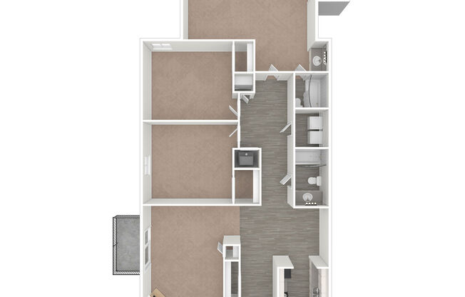 3 beds, 2 baths, 1,400 sqft, $1,400