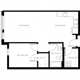 1 bed, 1 bath, 753 sqft, $2,280