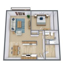 1 bed, 1 bath, 940 sqft, $1,370