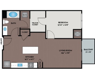 1 bed, 1 bath, 753 sqft, $1,688