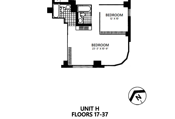 2 beds, 2 baths, 948 sqft, $6,600, Unit 21H