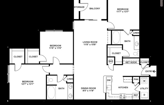 3 beds, 2 baths, 1,520 sqft, $2,987