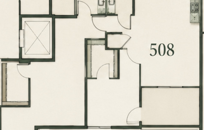 2 beds, 2 baths, 724 sqft, $4,605, Unit 508
