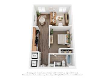 1 bed, 1 bath, 641 sqft, $1,533