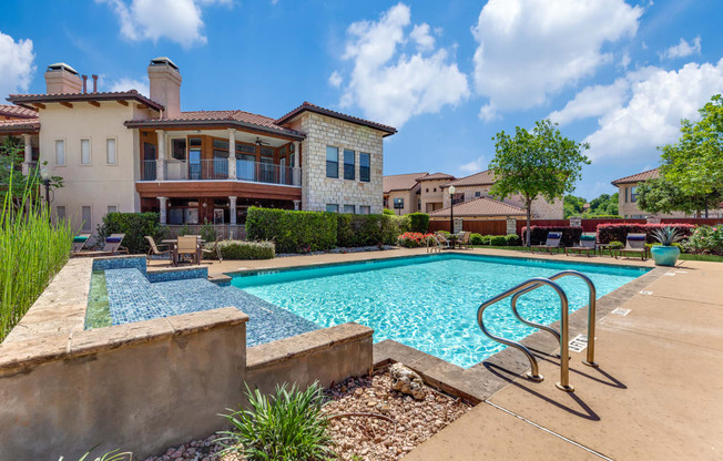 the preserve at ballantyne commons pool and spa with apartments in the background