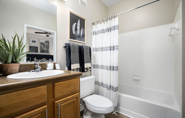 our apartments offer a bathroom with a tub
