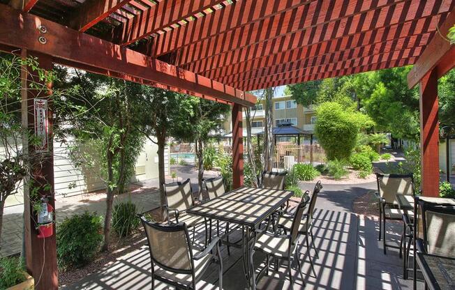 Shaded Outdoor Courtyard Area at Aviana, Mountain View, California