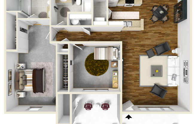 2 beds, 2 baths, 1,134 sqft, $1,799