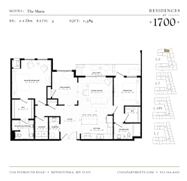 2 beds, 3 baths, 1,389 sqft, $3,796
