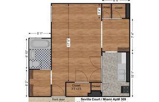 Studio, 1 bath, 400 sqft, $825, Unit 309