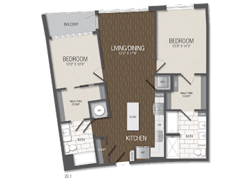 2 beds, 2 baths, 1,115 sqft, $2,878