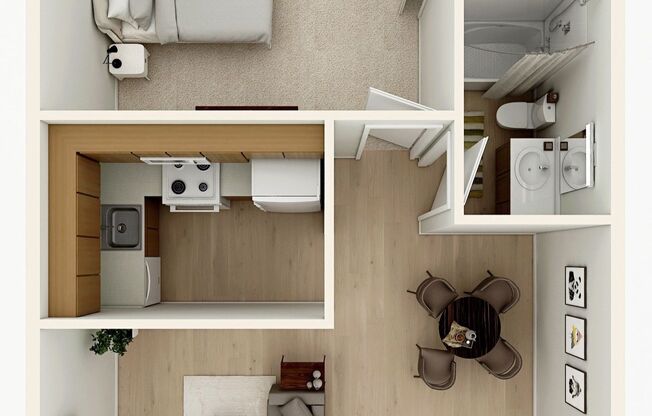 1 bed, 1 bath, 514 sqft, $1,125, Unit 5203