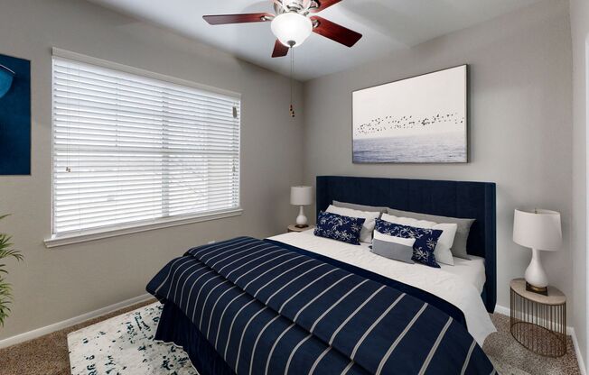 Spacious bedroom with natural lighting at The Legends at Eagle Mountain Lake, Fort Worth, TX