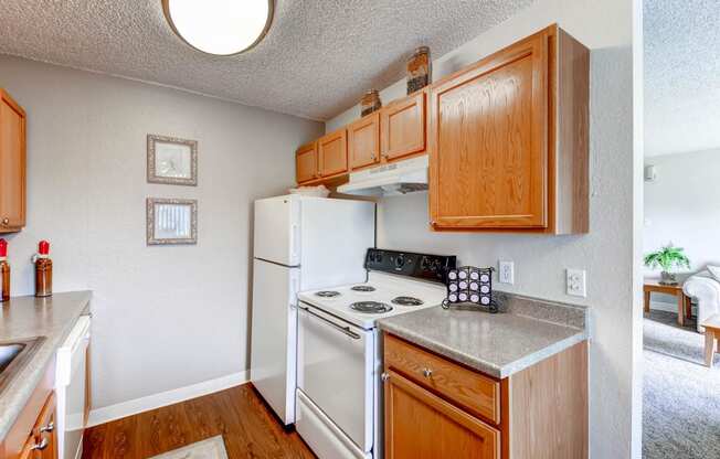 A Standard Kitchen at Greentree Village Apartments