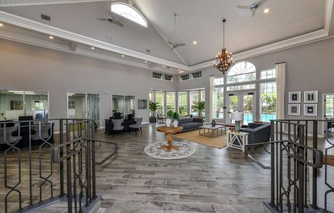 Stunning Modern Design Community Clubhouse with Ample Space and Amenities at Paradise Island Apartments, Jacksonville, FL 32256