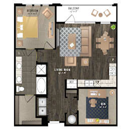 1 bed, 1 bath, 1,006 sqft, $1,994