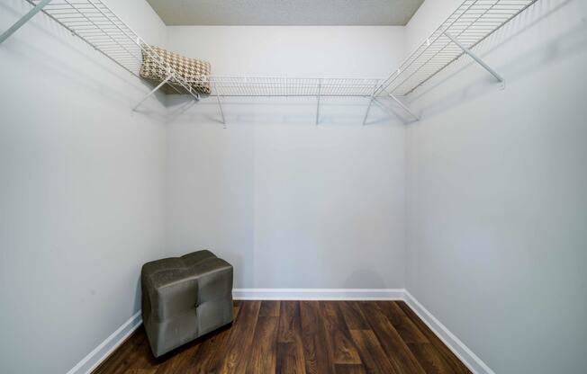 Large Walk In Closet with Shelving