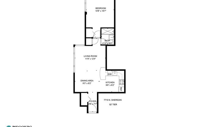 1 bed, 1 bath, 485 sqft, $1,750, Unit 502