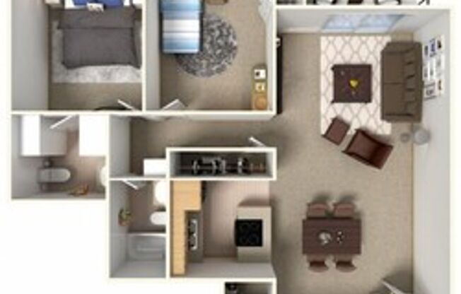 2 beds, 1.5 baths, 975 sqft, $1,165