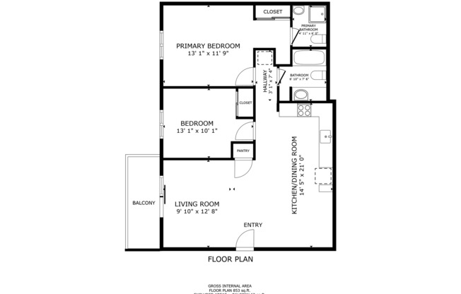 2 beds, 2 baths, 900 sqft, $1,395, Unit 5568-02