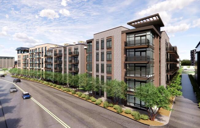 Select apartment homes at Modera Reserve feature private balconies and patios.