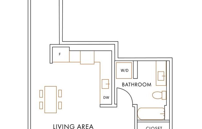 1 bed, 1 bath, 742 sqft, $2,350, Unit 404