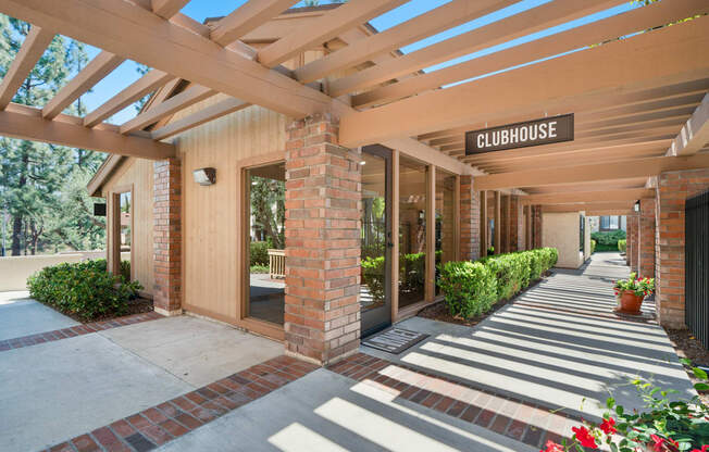 the facade of the clubhouse