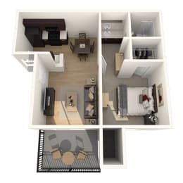 1 bed, 1 bath, 564 sqft, $1,199