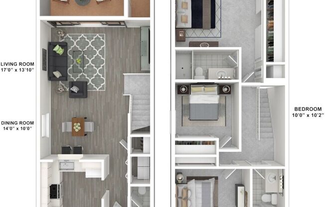 3 beds, 2.5 baths, 1,485 sqft, $2,445