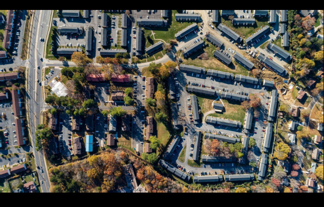 Charlotte NC Apartments For Rent | Arcadian Village | Drone View