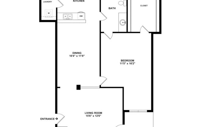 1 bed, 1 bath, 772 sqft, $1,057