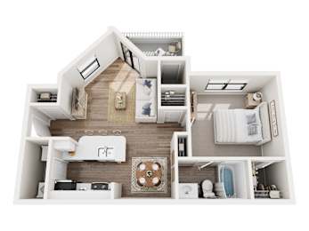 1 bed, 1 bath, 600 sqft, $1,152