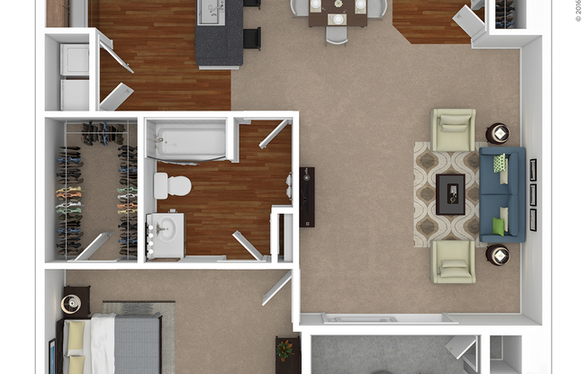 1 bed, 1 bath, 884 sqft, $2,369