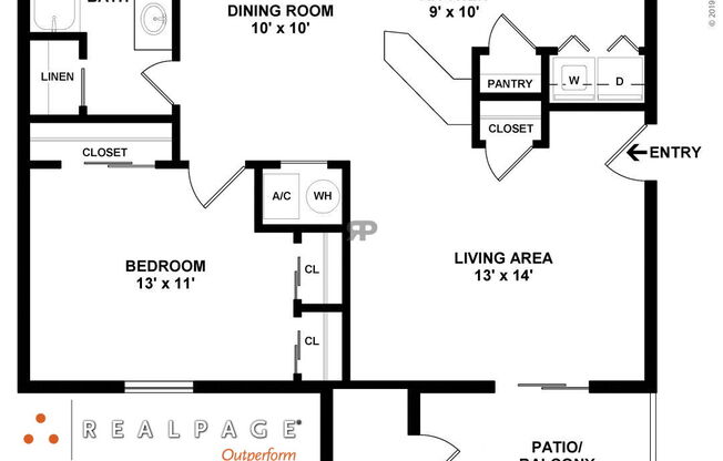 1 bed, 1 bath, 746 sqft, $1,220