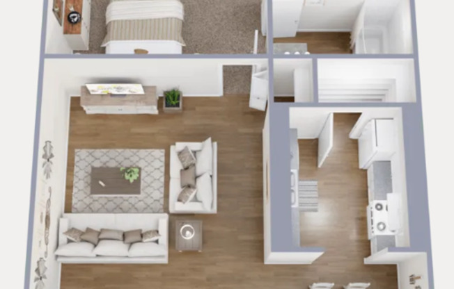 1 bed, 1 bath, 600 sqft, $837, Unit 1048
