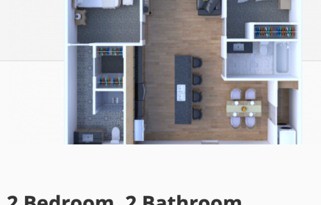 2 beds, 2 baths, 985 sqft, $1,399