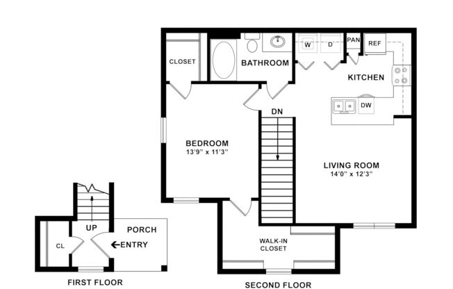 1 bed, 1 bath, 809 sqft, $1,335