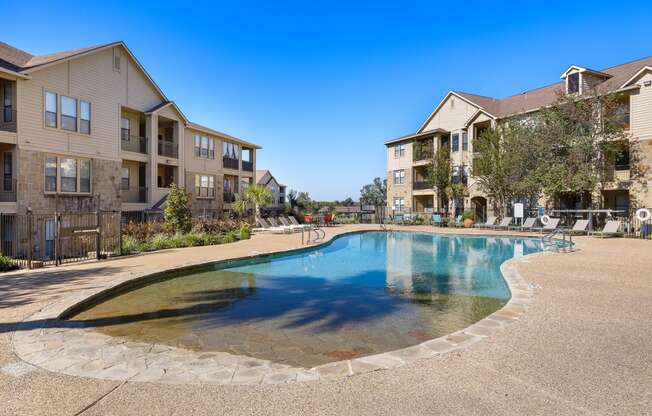 the swimming pool at the preserve at polo ridge apartments at The Verandah, Austin, TX, 78726