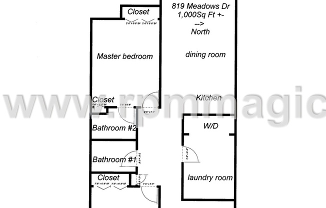 2 beds, 2 baths, 1,000 sqft, $1,300, Unit 819 Meadows Drive