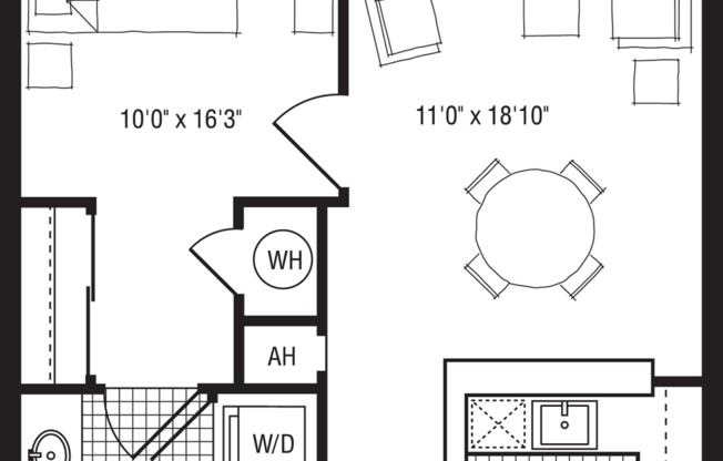 1 bed, 1 bath, 638 sqft, $2,479, Unit 123